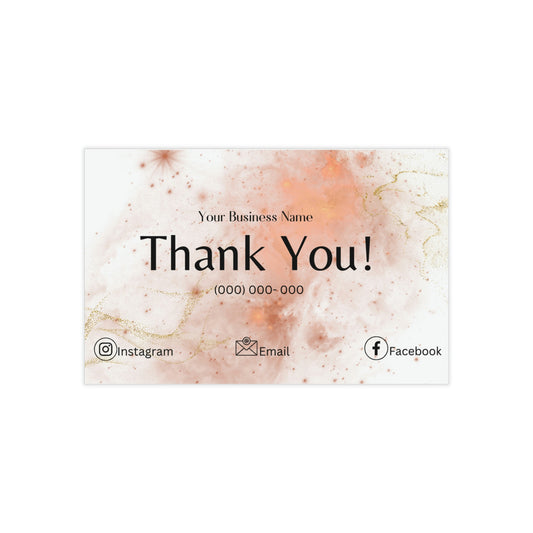 Lash Extension Thank You Card, Lash Extension Aftercare Card