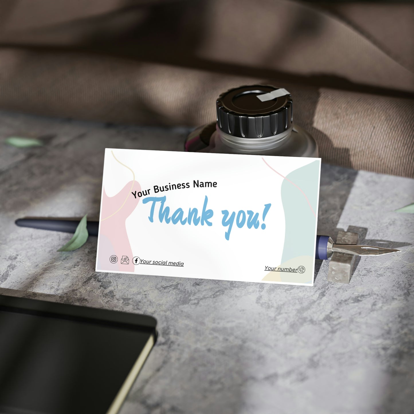 Customized Lash Extension Thank You Cards, Lash Artist Thank You Card